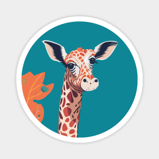 African Savanna Colorful Wild Animal Giraffe Magnet